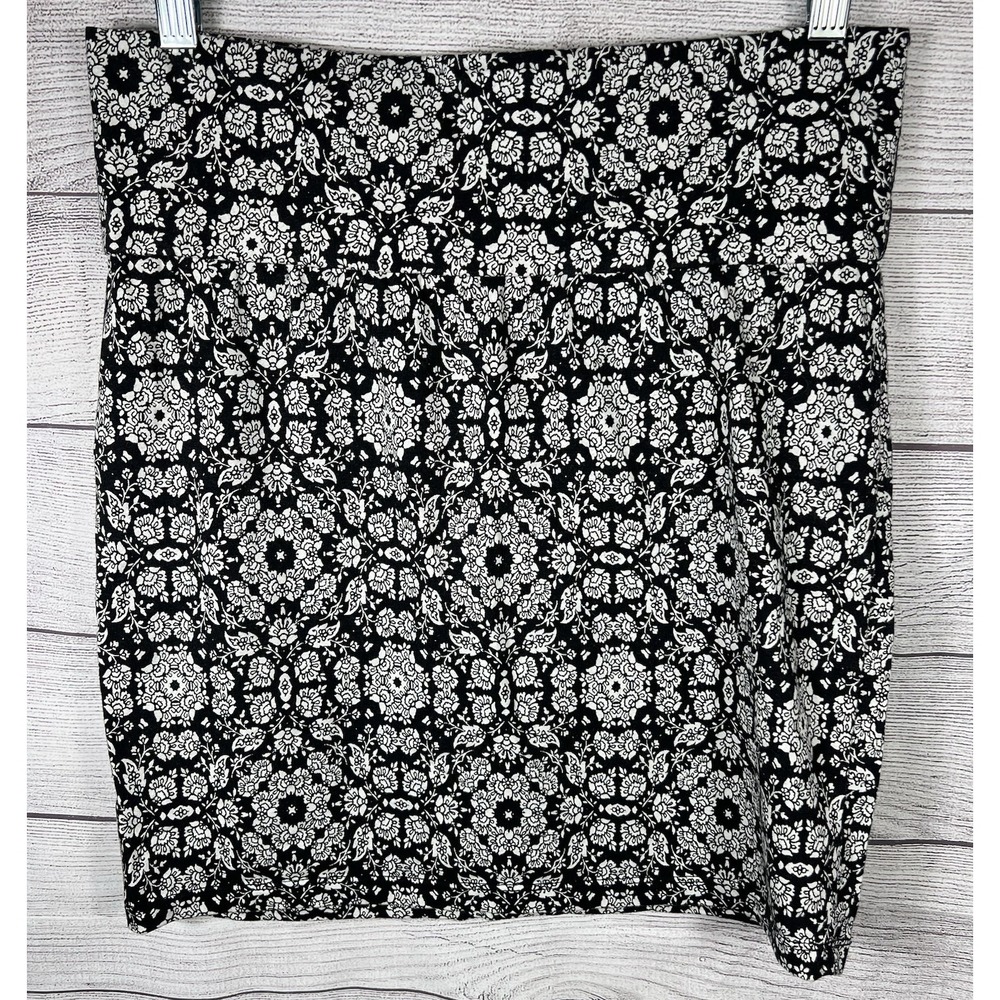 Charlotte Russe Floral Pattern Mini Skirt 2010s Bodycon Stretch‎ L